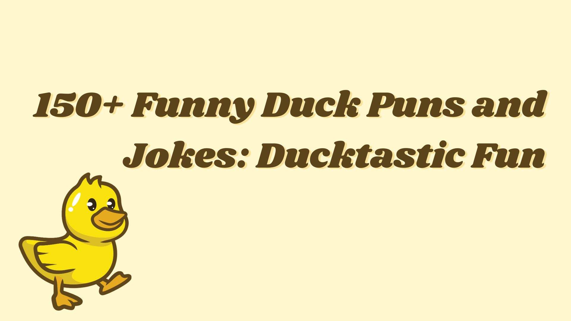 150+ Funny Duck Puns and Jokes: Ducktastic Fun