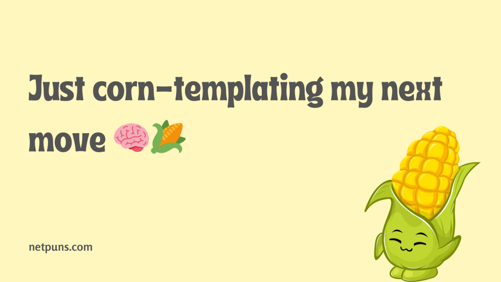 Just corn-templating my next move 🧠🌽