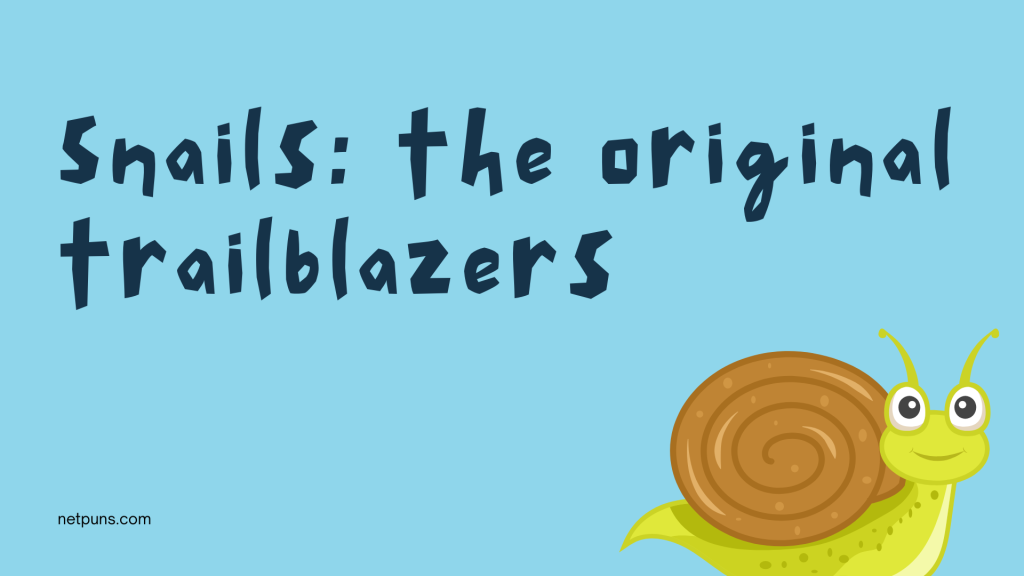 Snails: the original trailblazers.