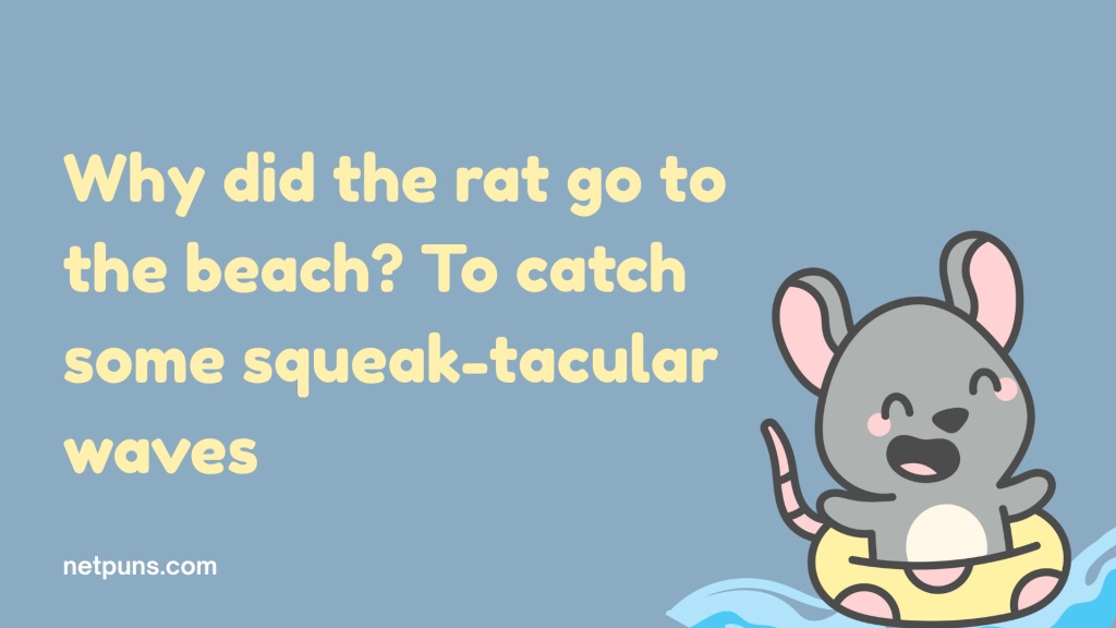Why did the rat go to the beach? To catch some squeak-tacular waves.
