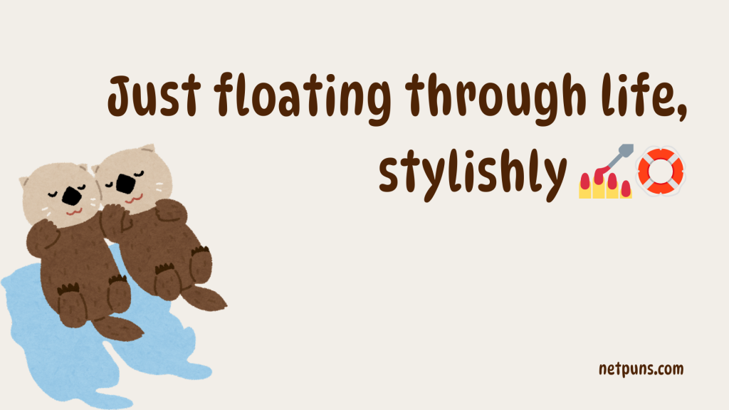 Just floating through life, stylishly 💅🛟