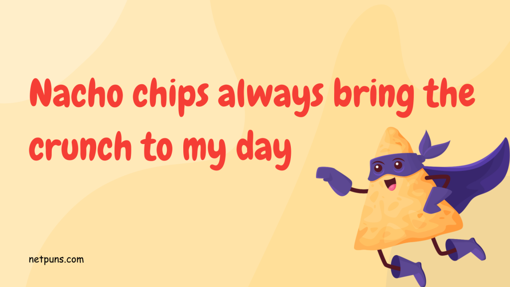 Nacho chips always bring the crunch to my day.