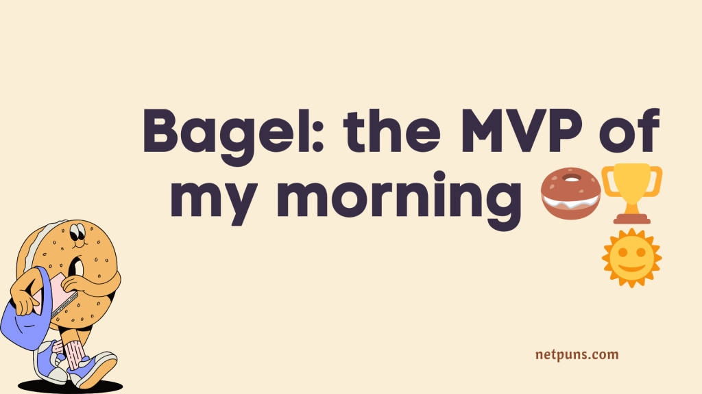 Bagel: the MVP of my morning 🥯🏆🌞