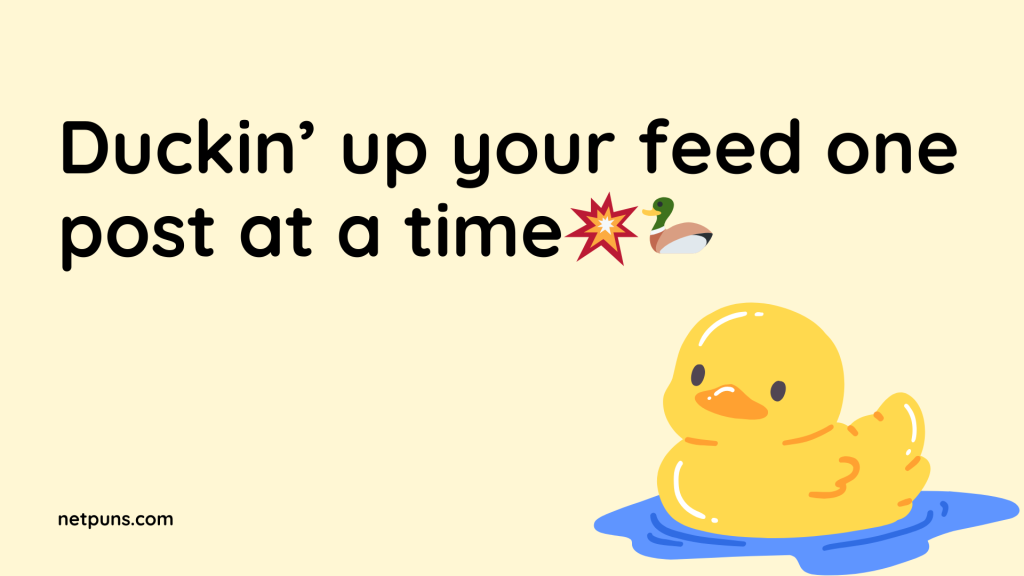 Duckin’ up your feed one post at a time. 💥🦆