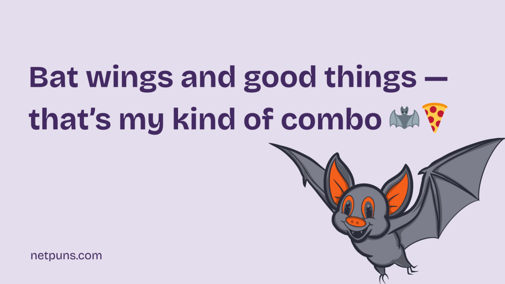 Bat wings and good things — that’s my kind of combo 🦇🍕