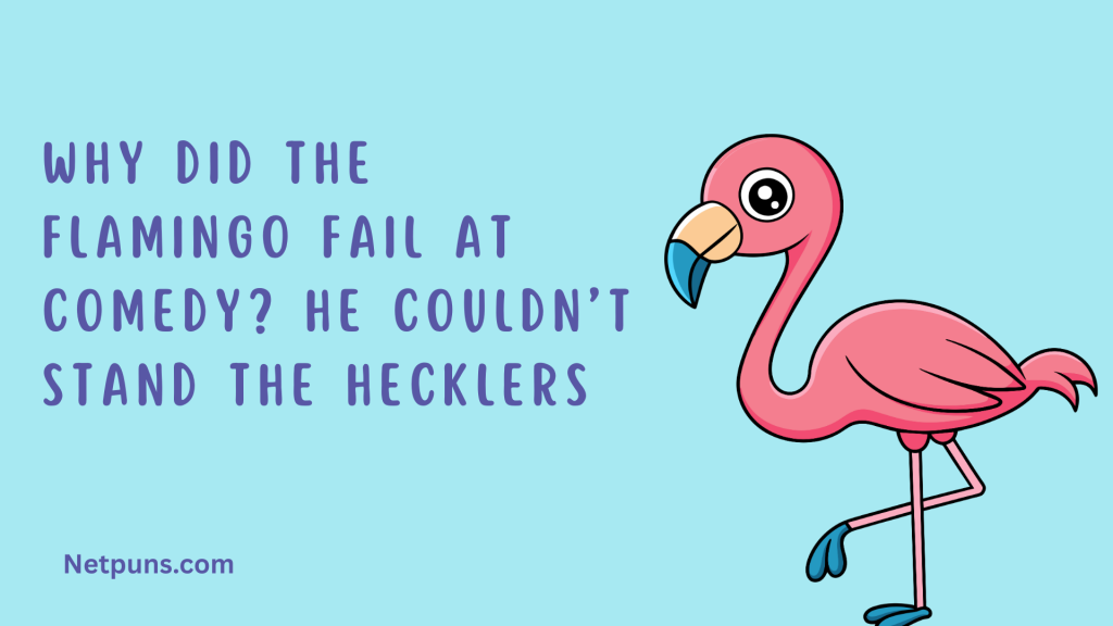 Why did the flamingo fail at comedy? He couldn’t stand the hecklers.