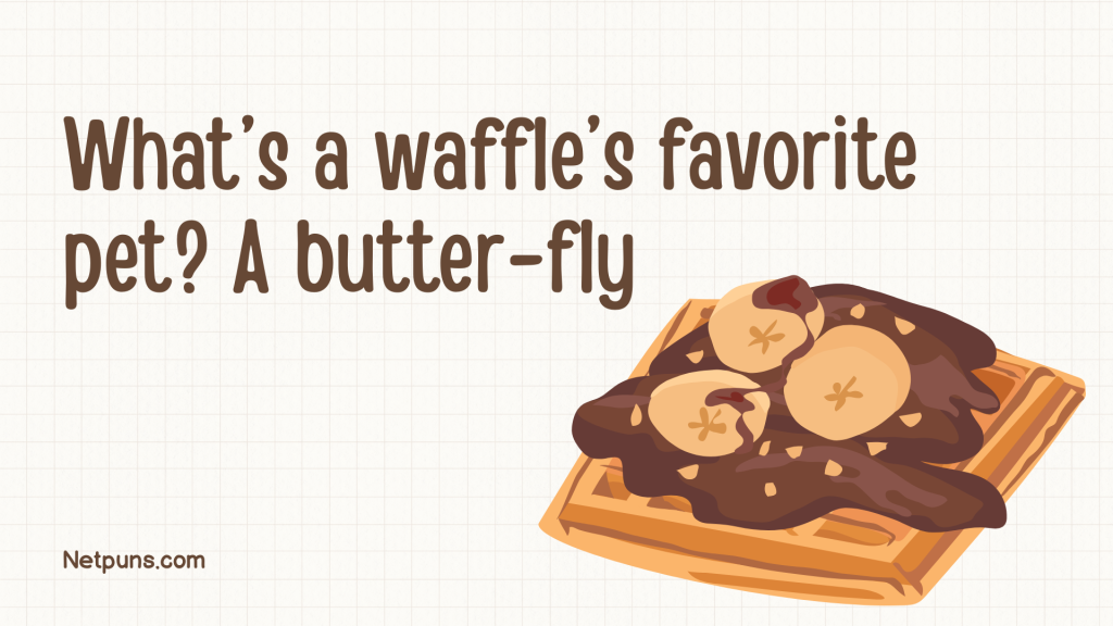 What’s a waffle’s favorite pet? A butter-fly.