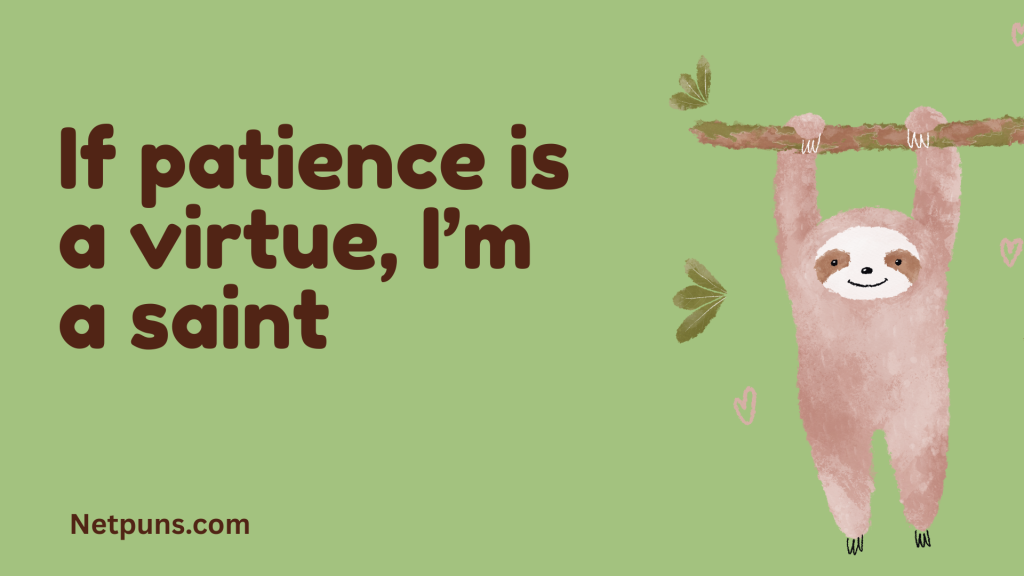 If patience is a virtue, I’m a saint.