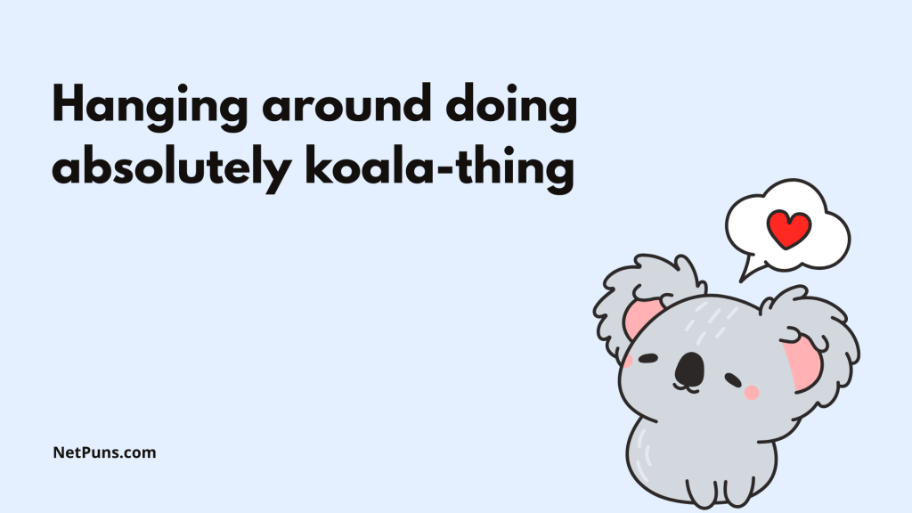 Hanging around doing absolutely koala-thing.