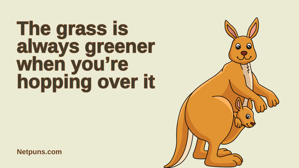 The grass is always greener when you’re hopping over it.