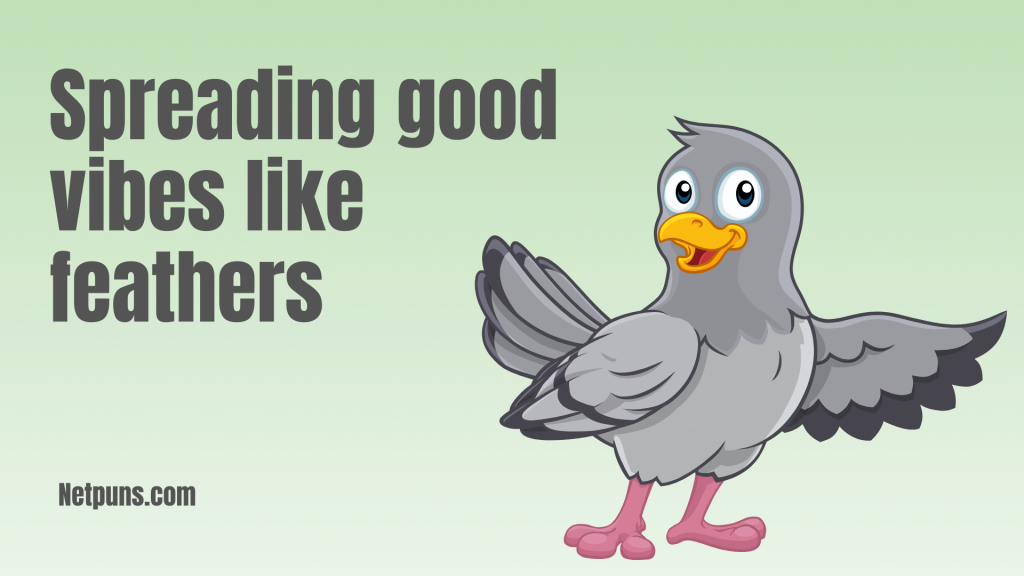 Spreading good vibes like feathers.