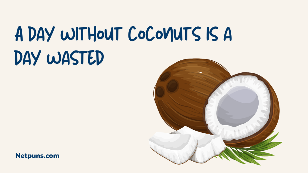 A day without coconuts is a day wasted.
