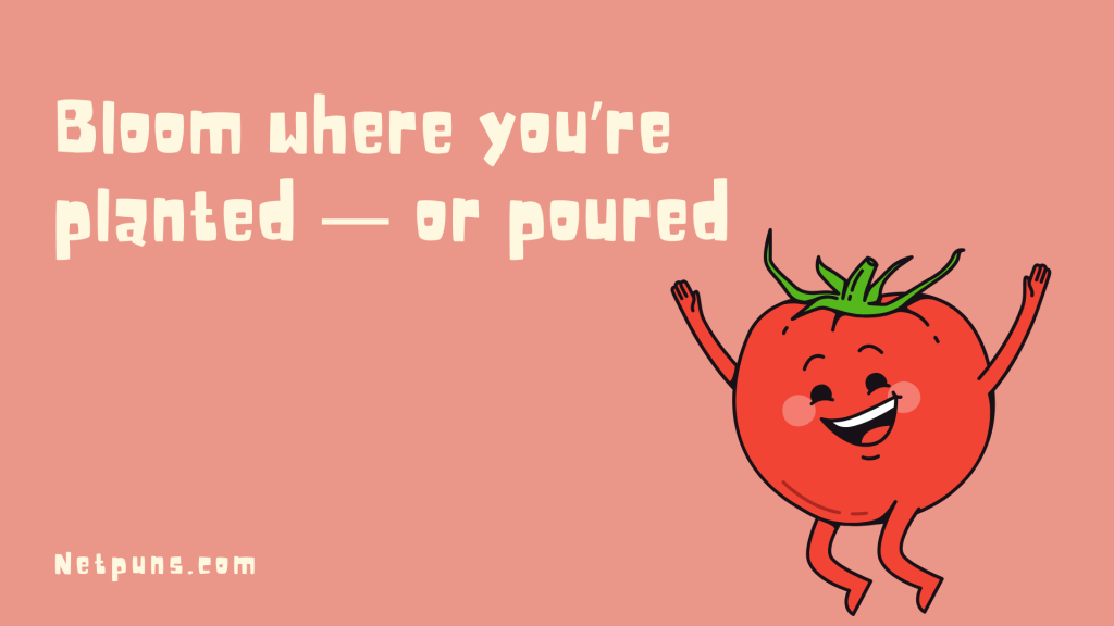 Bloom where you’re planted — or poured.